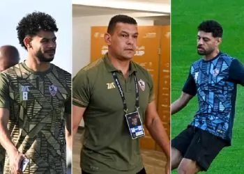 احتفال خاص لـ عبد الواحد السيد وثنائي الزمالك بعد الفوز على سموحة - صورة