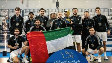 منتخب الإمارات يتوج بطلاً لكأس الخليج للبادل